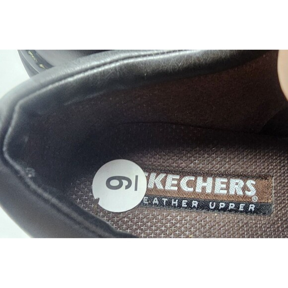 Skechers Utility Alley Cats Leather Dark Brown Oxfords Men's Size 9 (SN7111R) - Picture 11 of 13